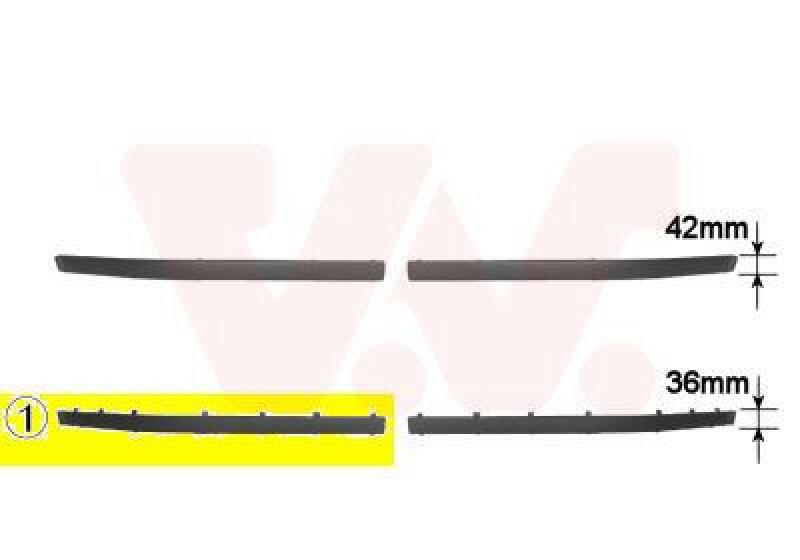 VAN WEZEL Zier-/Schutzleiste, Sto&szlig;f&auml;nger ** Equipart ** 639484