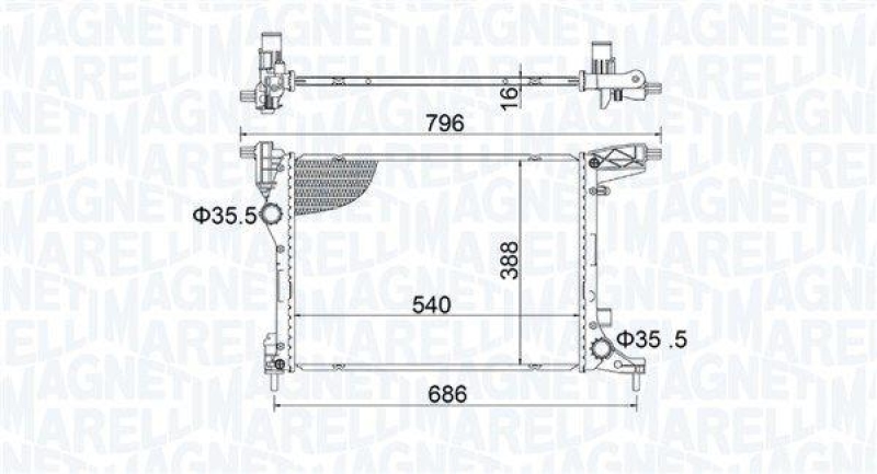 MAGNETI MARELLI Radiator, engine cooling