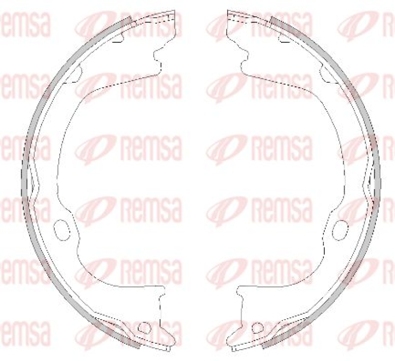 REMSA Brake Shoe Set, parking brake