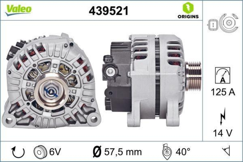 VALEO Generator VALEO ORIGINS NEW OE TECHNOLOGIE