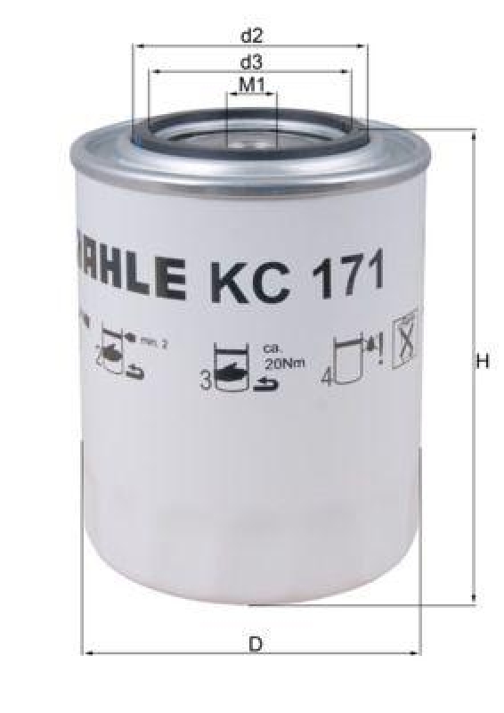 MAHLE ORIGINAL Fuel filter