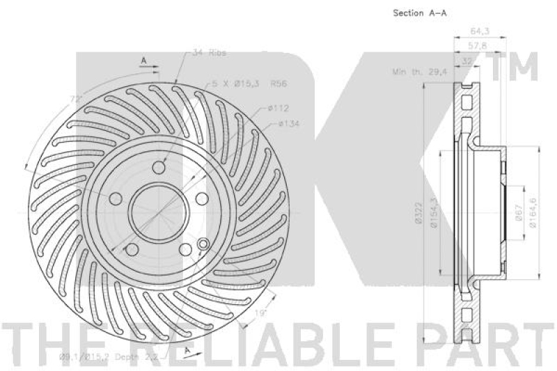 2x NK Brake Disc