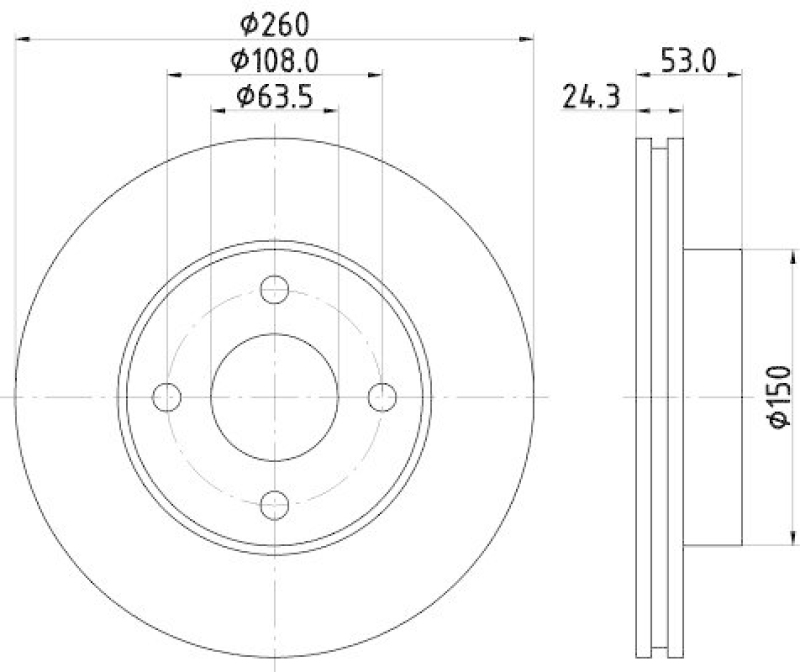 2x HELLA Bremsscheibe 8DD 355 101-391