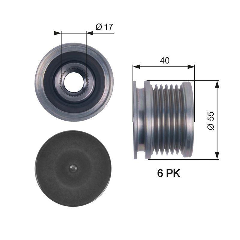 GATES Alternator Freewheel Clutch DriveAlign®