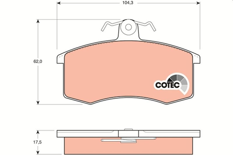 TRW Brake Pad Set, disc brake COTEC