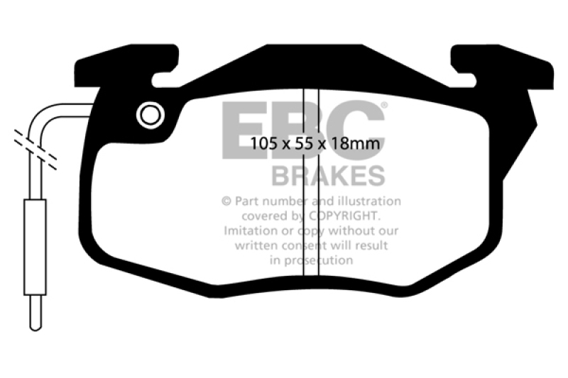 EBC Brakes Bremsbelagsatz, Scheibenbremse