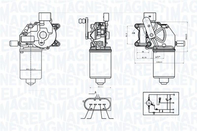 MAGNETI MARELLI Wischermotor