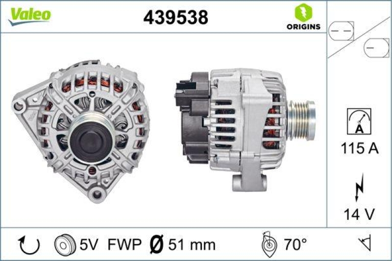 VALEO Generator VALEO ORIGINS NEW OE TECHNOLOGIE