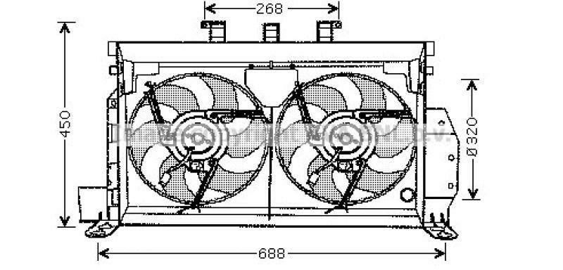 AVA QUALITY COOLING Fan, radiator