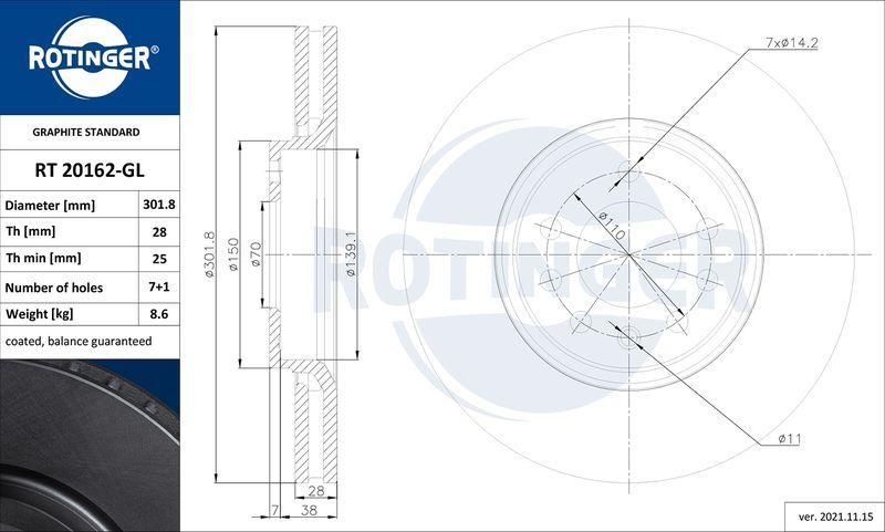 2x ROTINGER Bremsscheibe