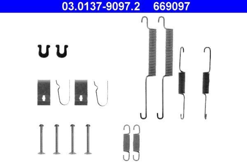 ATE Accessory Kit, brake shoes