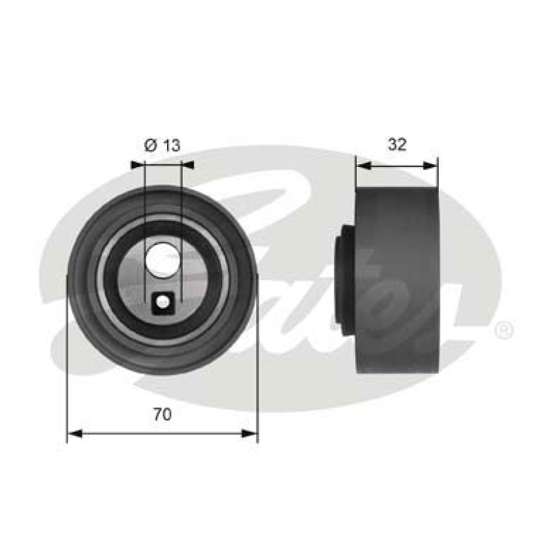 GATES Spannrolle, Zahnriemen PowerGrip®