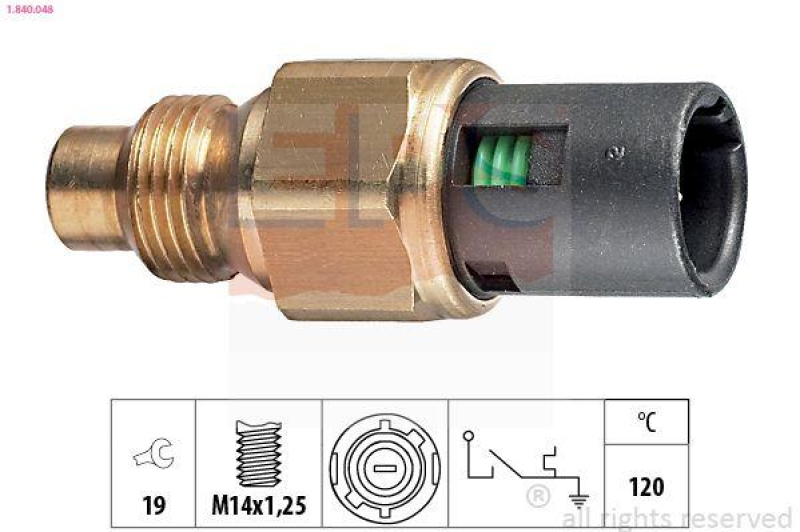 EPS Temperaturschalter, Kühlmittelwarnlampe Made in Italy - OE Equivalent