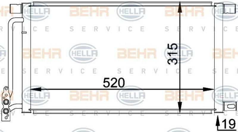 HELLA Condenser, air conditioning