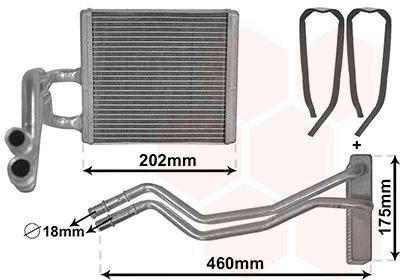 VAN WEZEL Wärmetauscher, Innenraumheizung