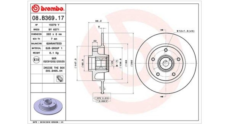 2x MAGNETI MARELLI Bremsscheibe