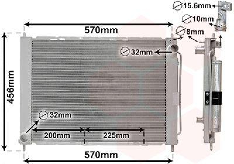 VAN WEZEL Radiator, engine cooling
