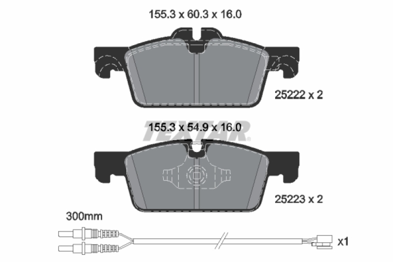 TEXTAR Brake Pad Set, disc brake Q+