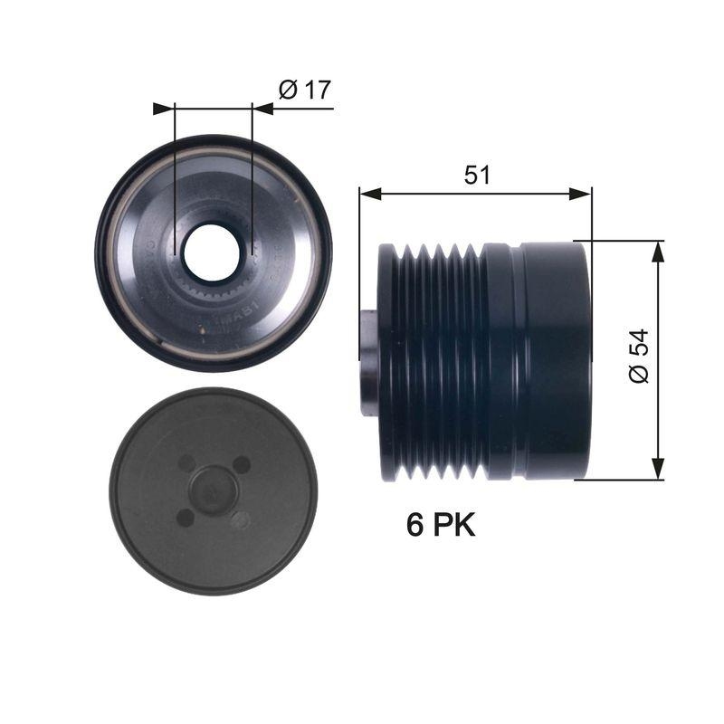 GATES Alternator Freewheel Clutch DriveAlign®