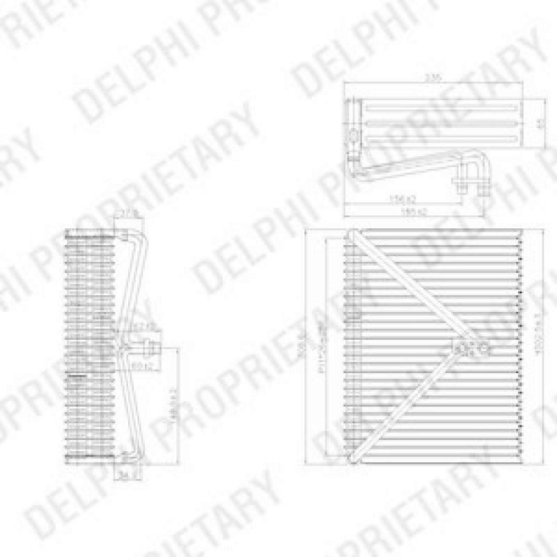 DELPHI Evaporator, air conditioning