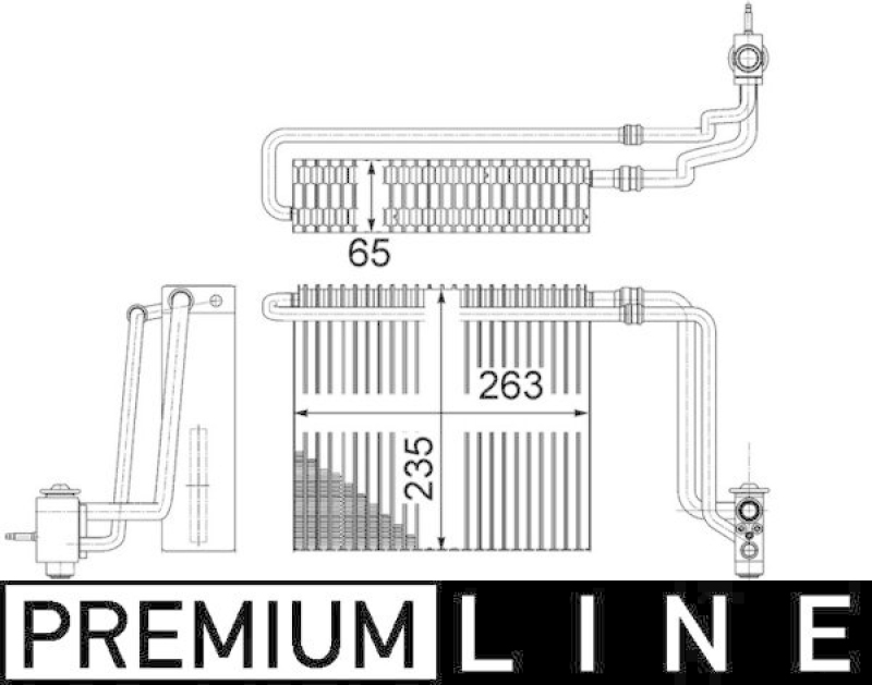 MAHLE Evaporator, air conditioning PREMIUM LINE