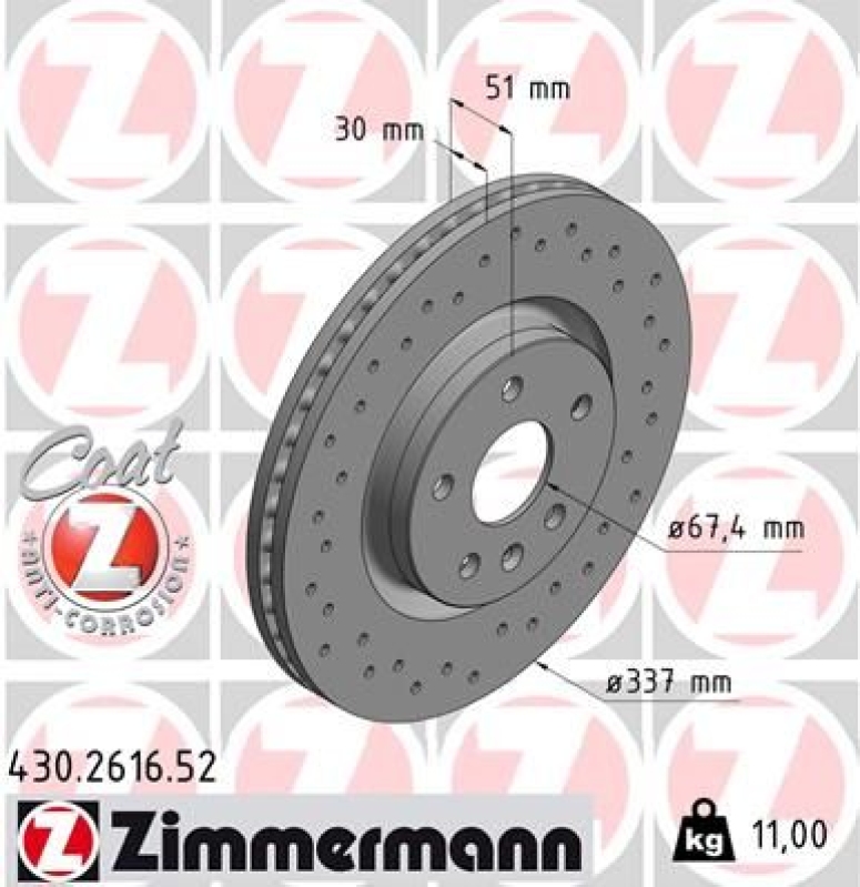 Zimmermann Sport Bremsscheiben + Zimmermann Bremsbeläge