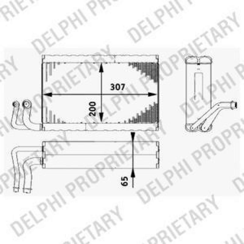DELPHI Evaporator, air conditioning