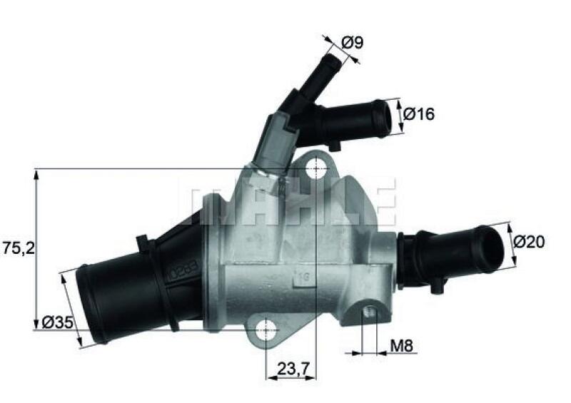 MAHLE Thermostat für Kühlmittel / Kühlerthermostat BEHR