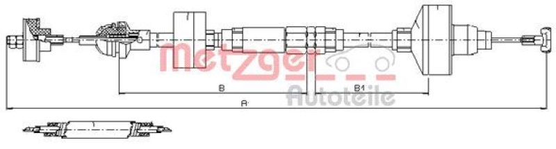 METZGER Cable Pull, clutch control