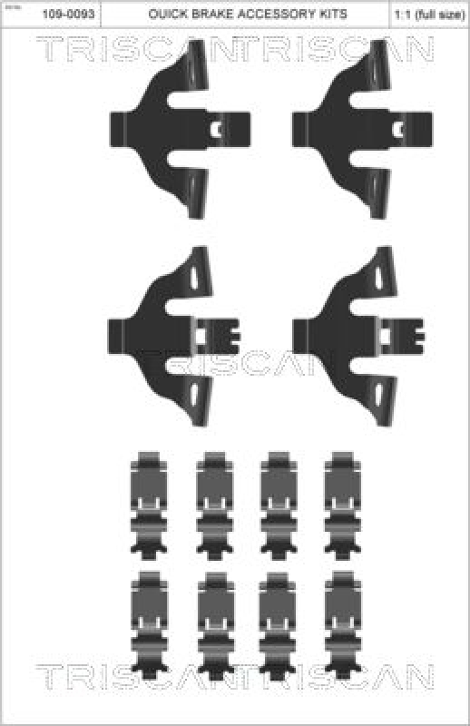 TRISCAN Zubehörsatz, Scheibenbremsbelag