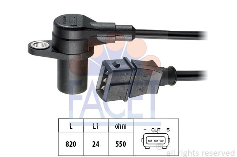 FACET Sensor, crankshaft pulse Made in Italy - OE Equivalent