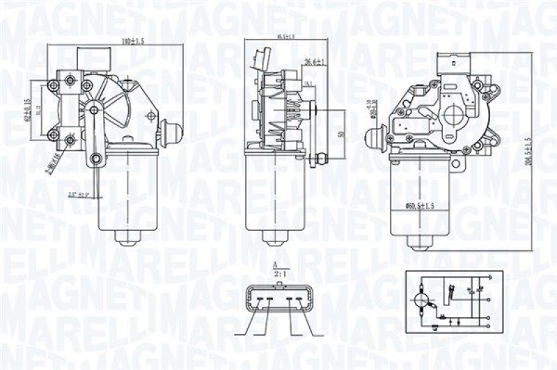 MAGNETI MARELLI Wischermotor