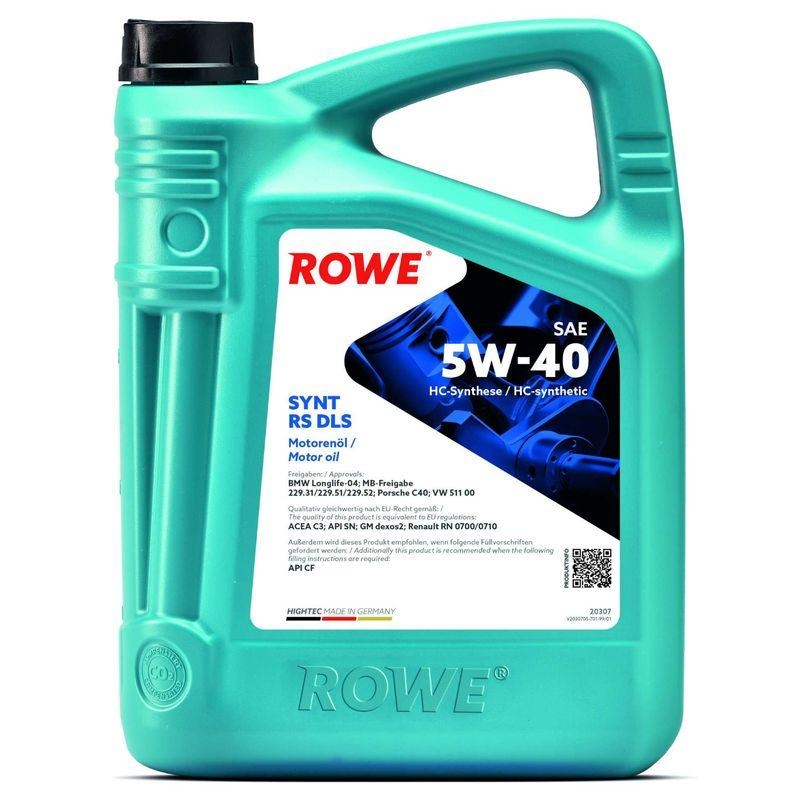 2x 5L ROWE Motoröl HIGHTEC SYNT RS DLS SAE 5W-40 20307-0050-99