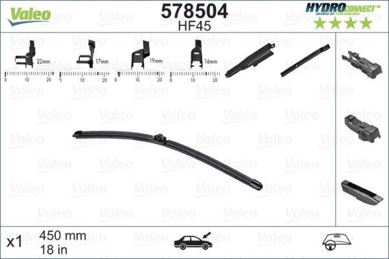 VALEO Wiper Blade HYDROCONNECT