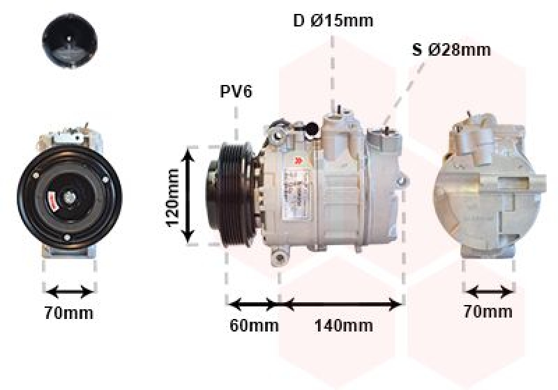 VAN WEZEL Kompressor, Klimaanlage 0200K050