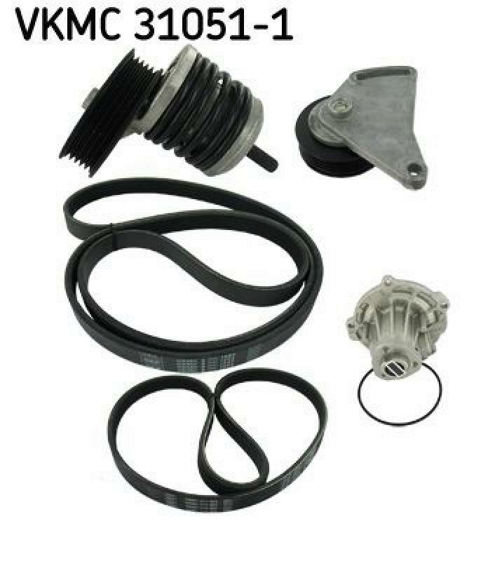 SKF Water Pump + V-Ribbed Belt Kit