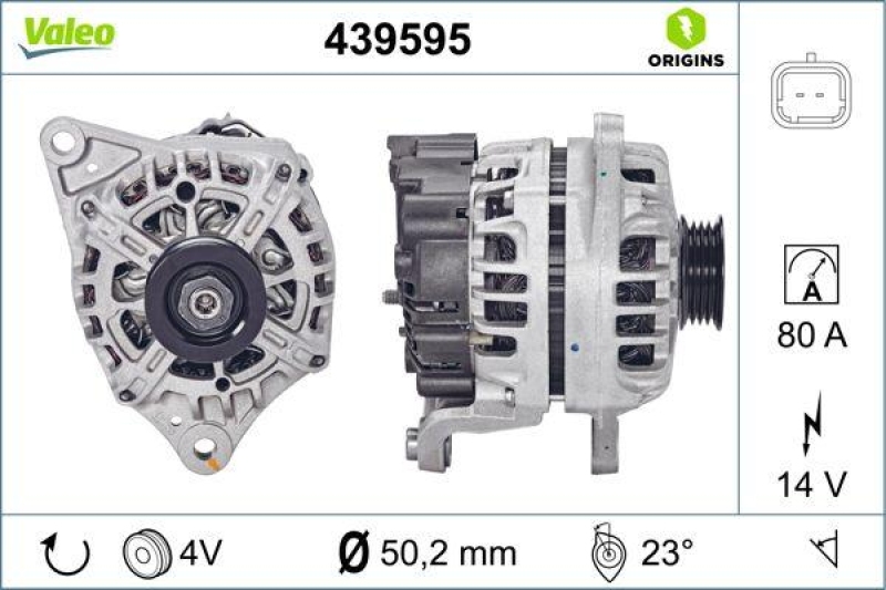 VALEO Generator VALEO ORIGINS NEW OE TECHNOLOGIE