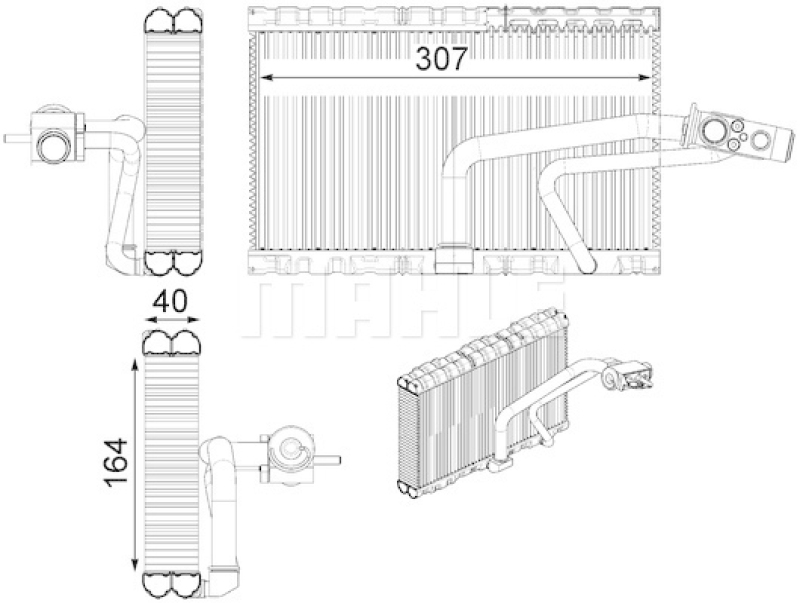 MAHLE Evaporator, air conditioning BEHR *** PREMIUM LINE ***