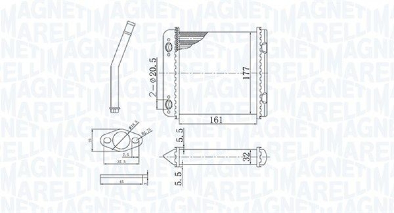 MAGNETI MARELLI W&auml;rmetauscher, Innenraumheizung