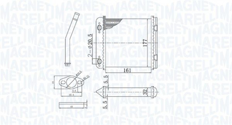 MAGNETI MARELLI Wärmetauscher, Innenraumheizung