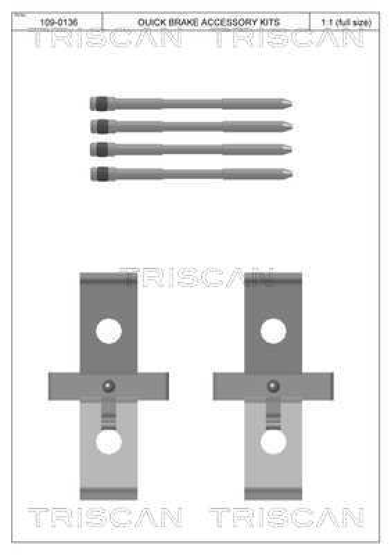 TRISCAN Accessory Kit, disc brake pad
