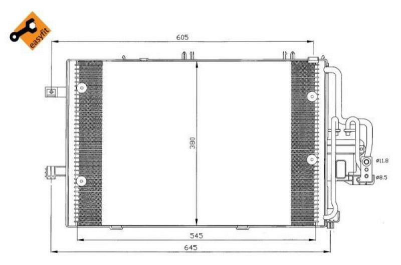 NRF Condenser, air conditioning EASY FIT