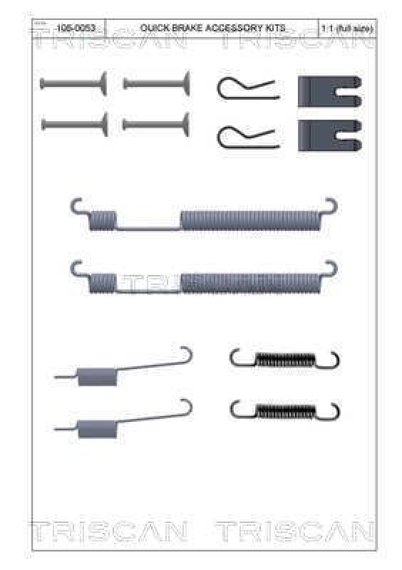 TRISCAN Accessory Kit, brake shoes