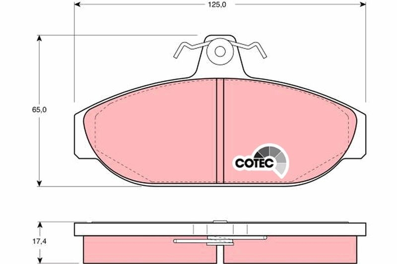 TRW Bremsbelagsatz, Scheibenbremse COTEC