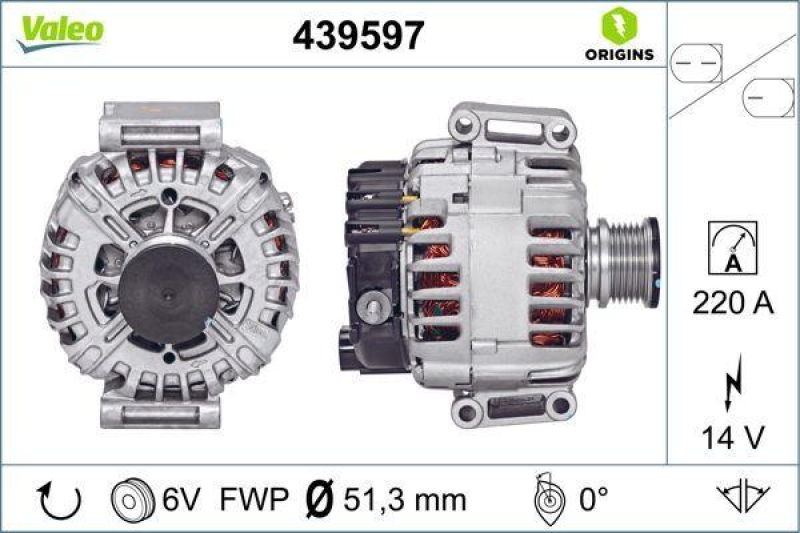 VALEO Generator VALEO ORIGINS NEW OE TECHNOLOGIE