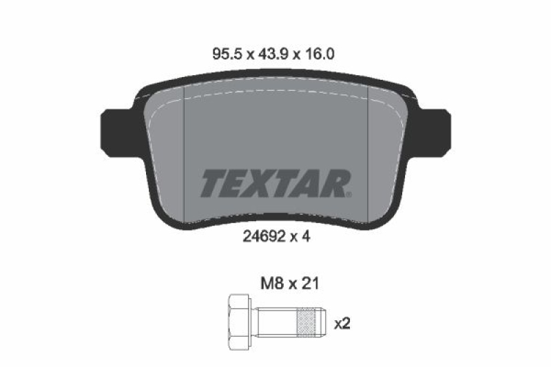TEXTAR Bremsbelagsatz, Scheibenbremse Q+ 2469204