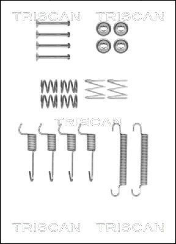 TRISCAN Accessory Kit, parking brake shoes