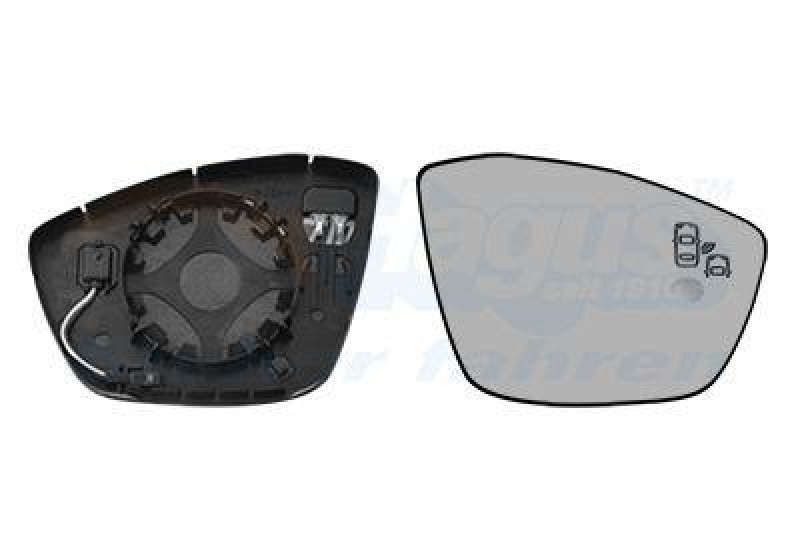 VAN WEZEL Mirror Glass, outside mirror * HAGUS *