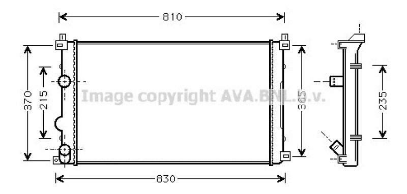 AVA QUALITY COOLING Radiator, engine cooling