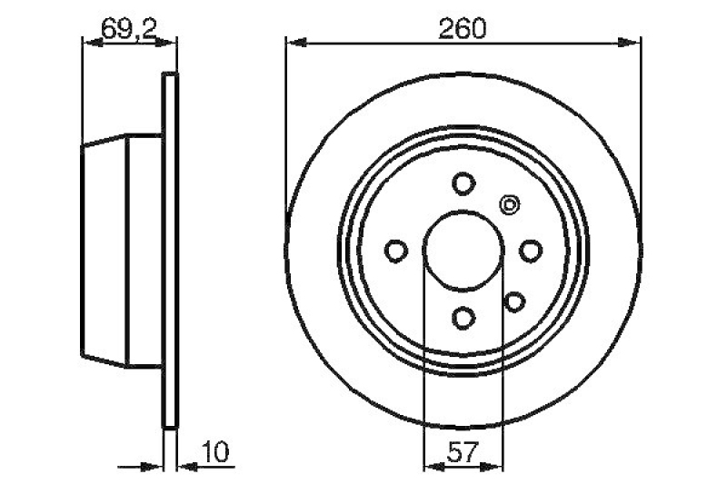 2x BOSCH Bremsscheibe 0 986 478 086